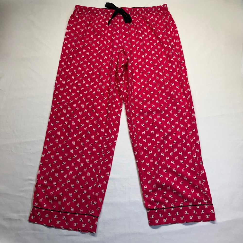 Victoria's Secret XL Pink Reindeer Pajama Set Christmas Modal Lounge Set Holiday - Picture 8 of 14